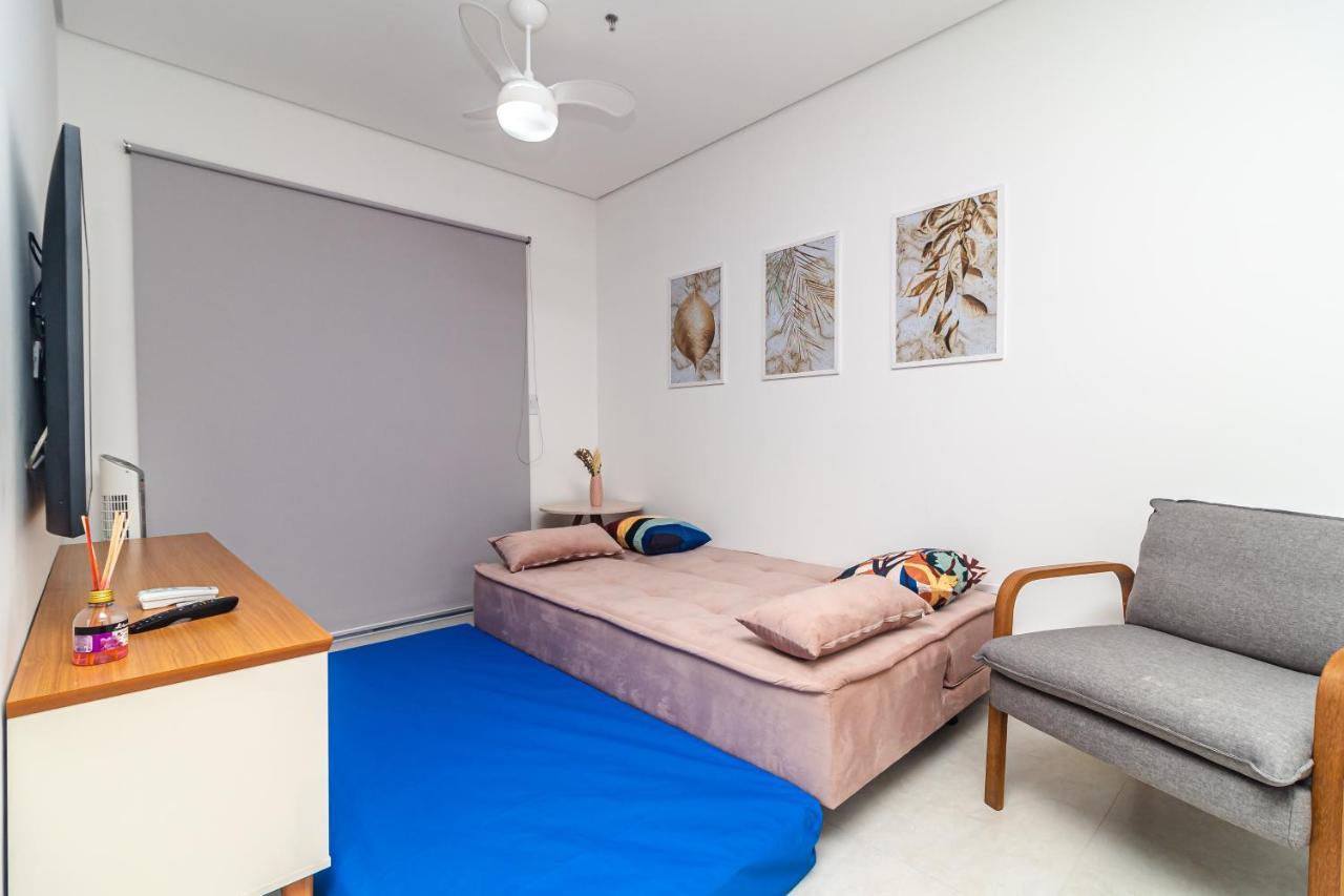 פראייה גראנדה Apto Otima Localizacao A 100M Da Praia, Piscina, Ar Condicionado, Garagem E Portaria 24H מראה חיצוני תמונה